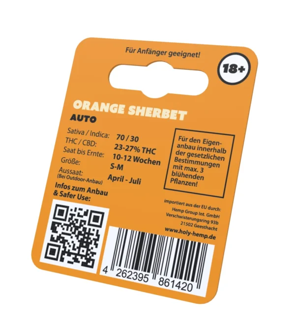 Orange Sherbet Cannabissamen Ruckseitenansicht